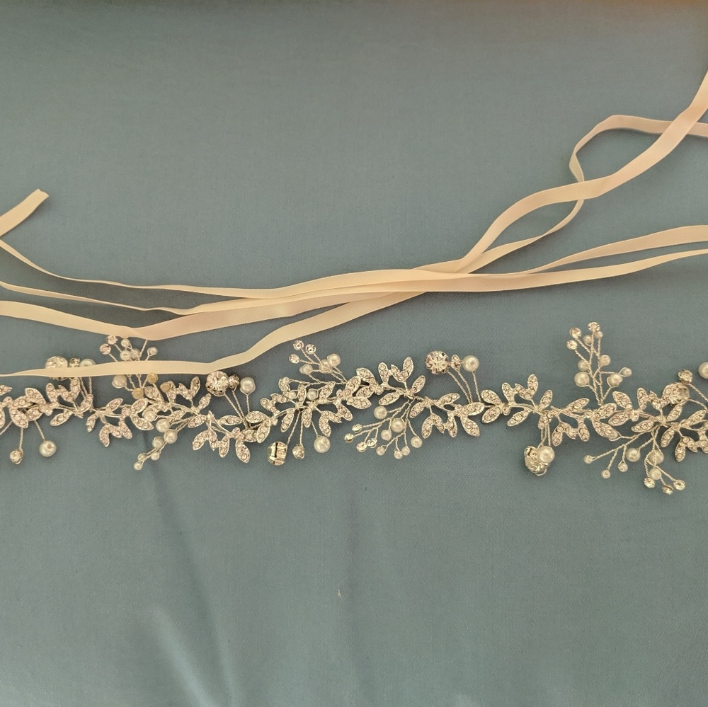 Crystal Bridal Headpiece Silver Wedding Headband